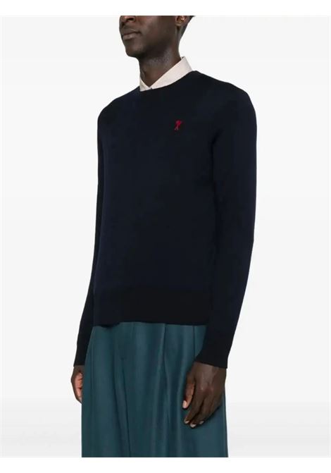 adc sweater man navy AMI PARIS | HKS826.001414